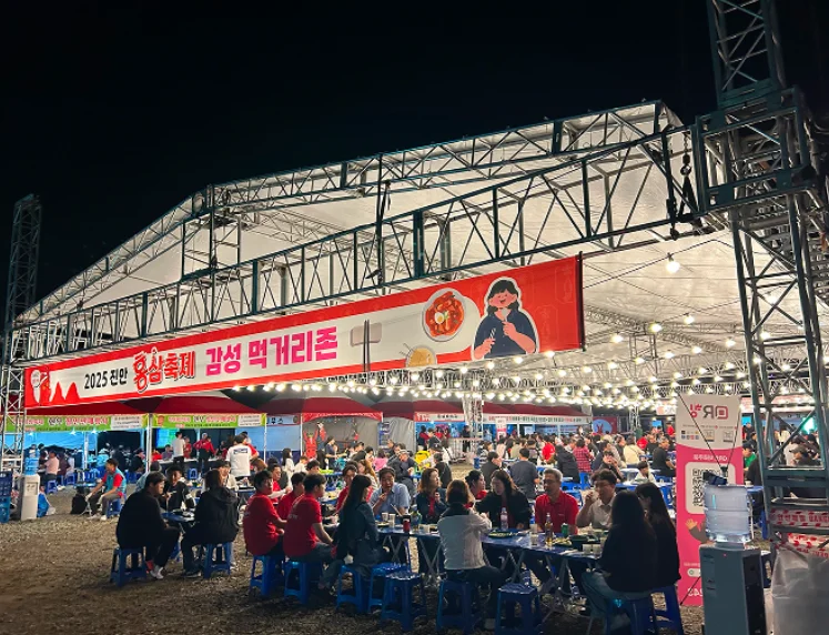진안홍삼축제의 밤을 밝히는 먹거리 시장